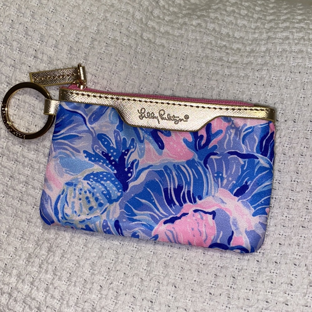 Lily Pulitzer key chain card wallet